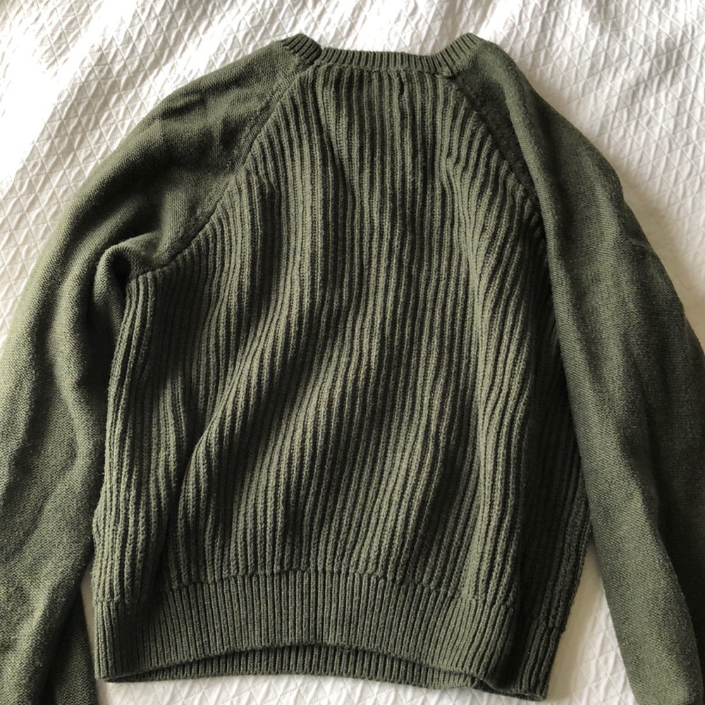 Olive Green Cable Knit Sweater